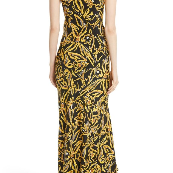 Diane von Furstenberg Print Silk Bias Slip Gown - Picture 2 of 3